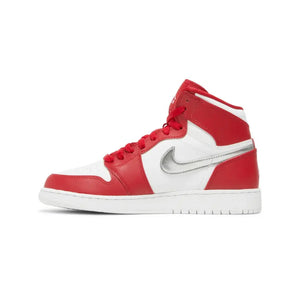 Air Jordan 1 Retro High Silver White Red Metallic